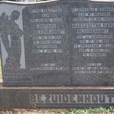 BEZUIDENHOUT Jurgens 1876-1971 &amp; Margaretha Maria VAN ACHTERBERGH 1880-1952
