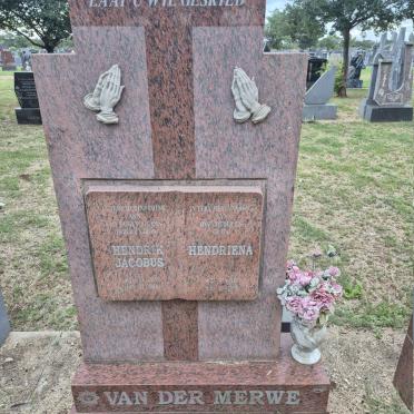 MERWE Hendrik Jacobus, van der 1929-2001 & Hendriena 1930-200?