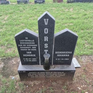 VORSTER Jan Hendrik 1954-2004 & Hendriena Johanna 1954-