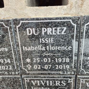 PREEZ Isabella Florence, du 1938-2019 