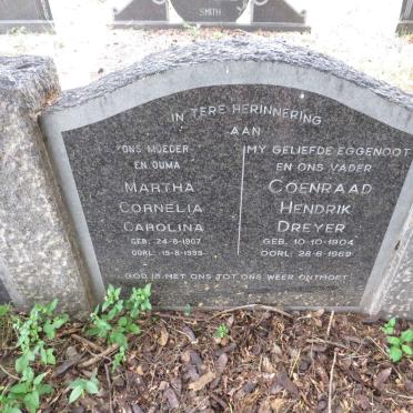 DREYER Coenraad Hendrik 1904-1969 & Martha Cornelia Carolina 1907-1999