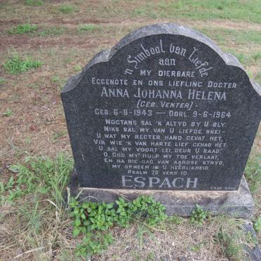 ESPACH Anna Johanna Helena nee VENTER 1943-1964