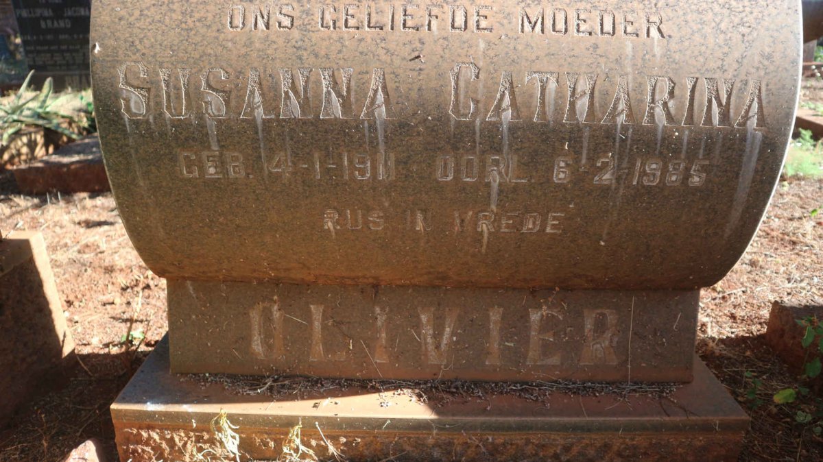 OLIVIER Susanna Catharina 1911-1985