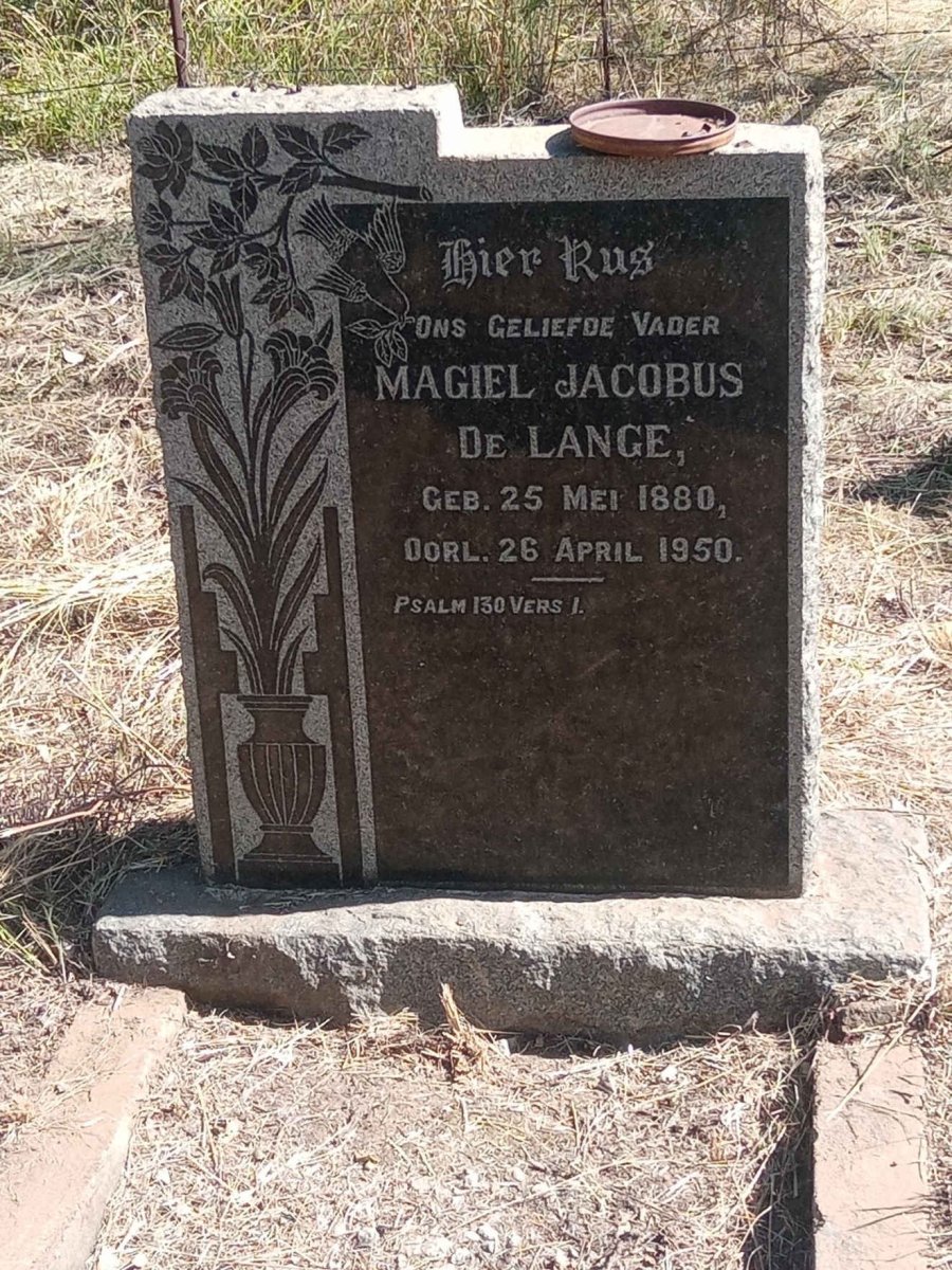 LANGE Magiel Jacobus, de 1880-1950